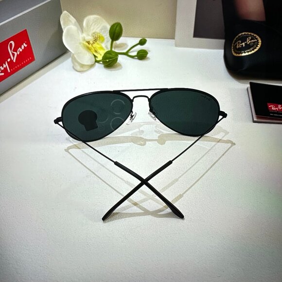 Ray-Ban Aviator Total Black Sunglasses - Picture 7 of 9